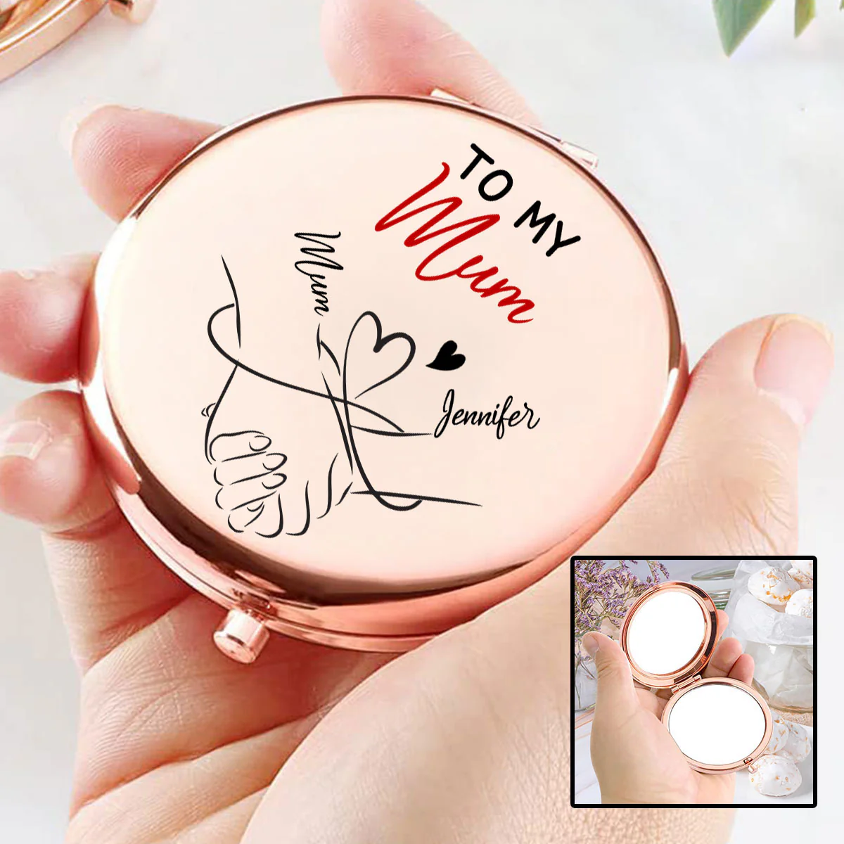 How Special You Are To Me Mom - Personalized Custom Compact Mirror - Image 5