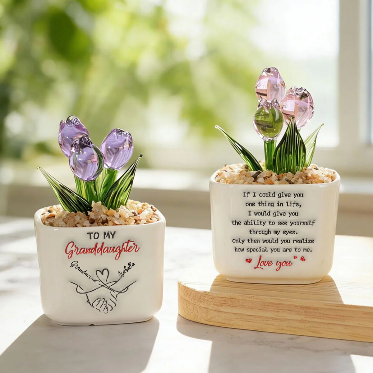 How Special You Are To Me - Personalized Custom 3D Inflated Effect Glass Everlasting Tulips - Image 8