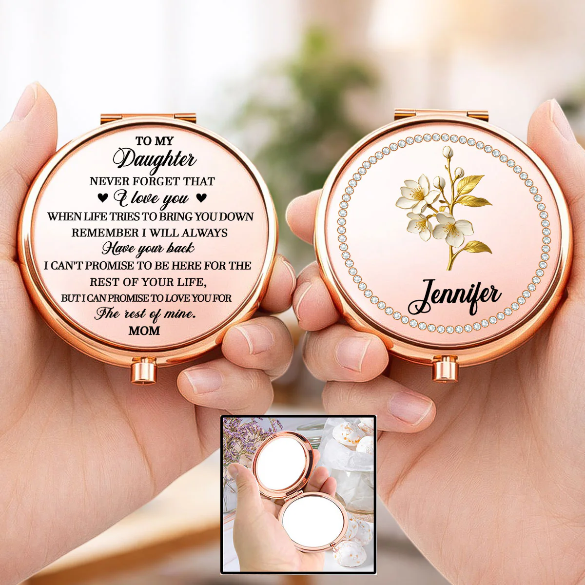 How Strong You Are - Personalized Custom 3D Effect Compact Mirror