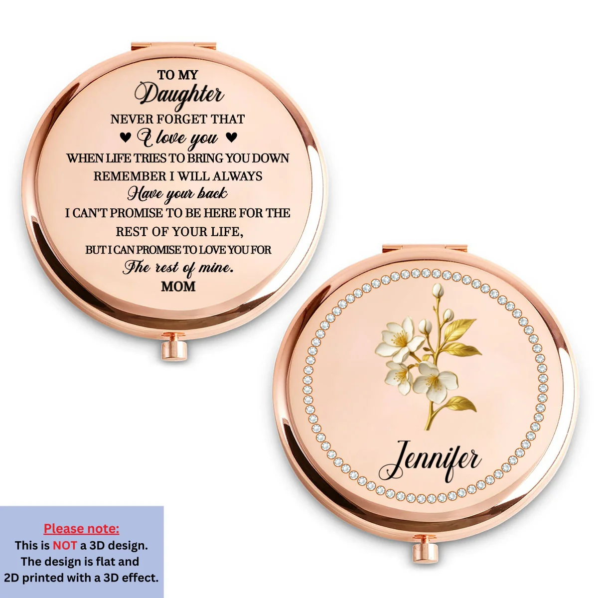 How Strong You Are - Personalized Custom 3D Effect Compact Mirror - Image 6