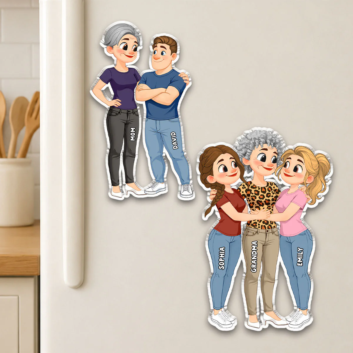 Hugs From Grandma - Personalized Custom Acrylic Fridge Magnet - Image 2