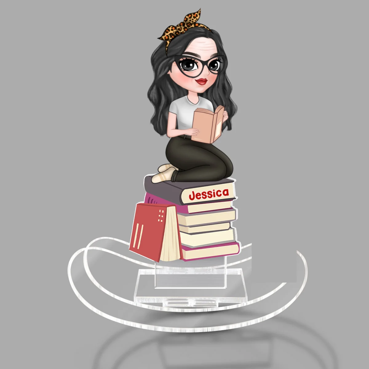 I Am A Book Lover - Personalized Custom Acrylic Shaking Stand - Image 6