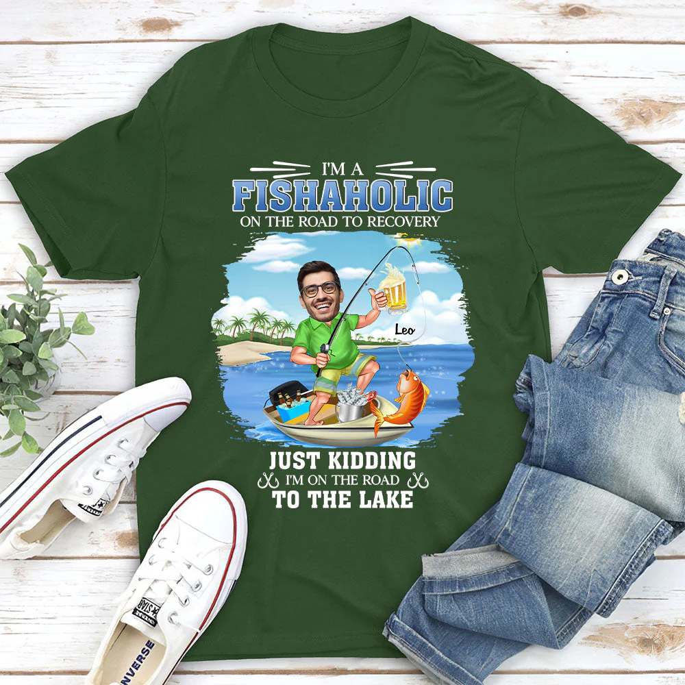 I Am A Fishaholic - Personalized Custom Shirt - Image 2