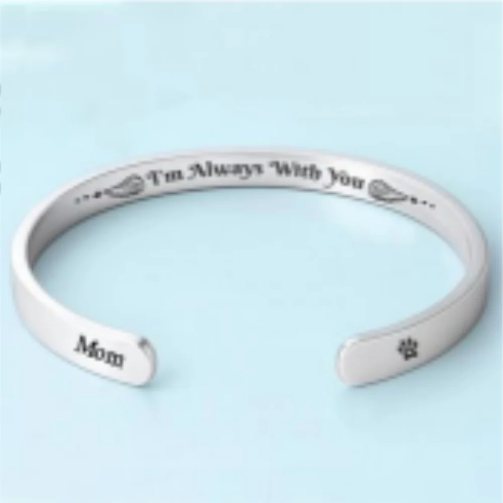 I Am Always With You - Personalized Custom Bracelet Cuff - Image 7