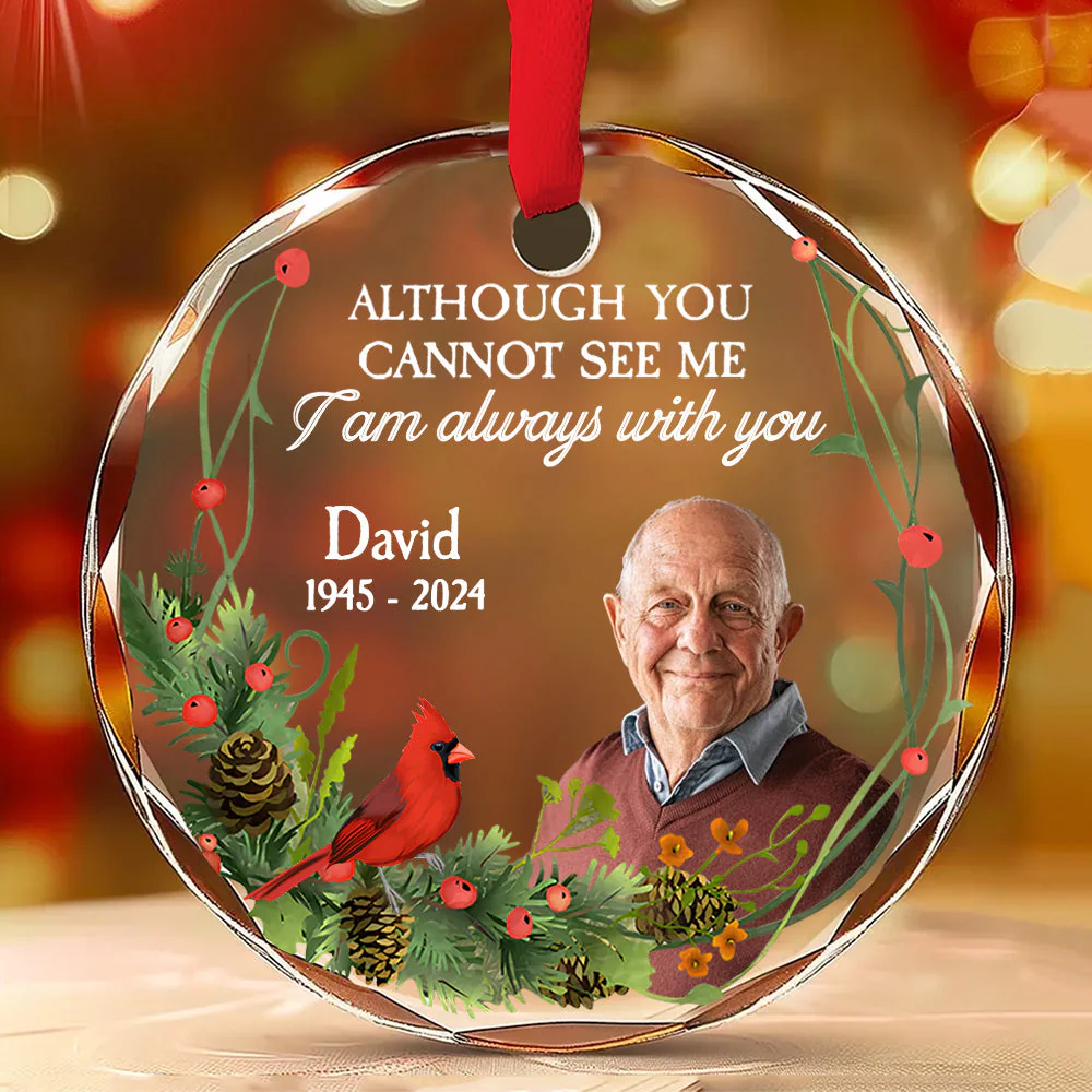 I Am Always With You - Personalized Custom Glass Ornament - Image 2