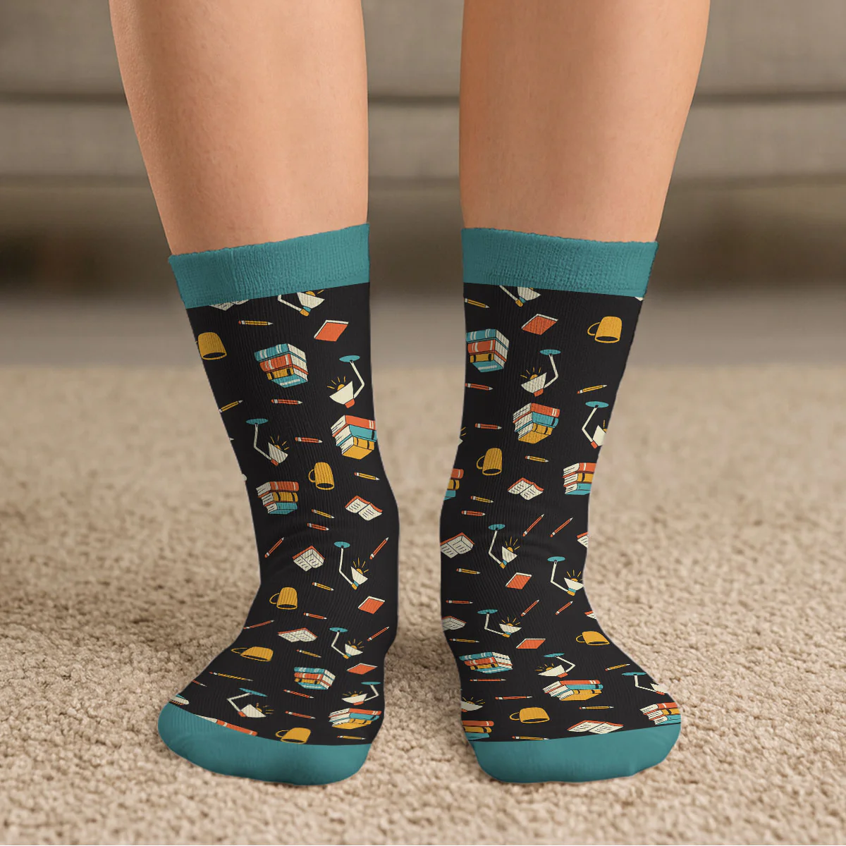 I Am Booked - Personalized Custom Crew Socks - Image 5
