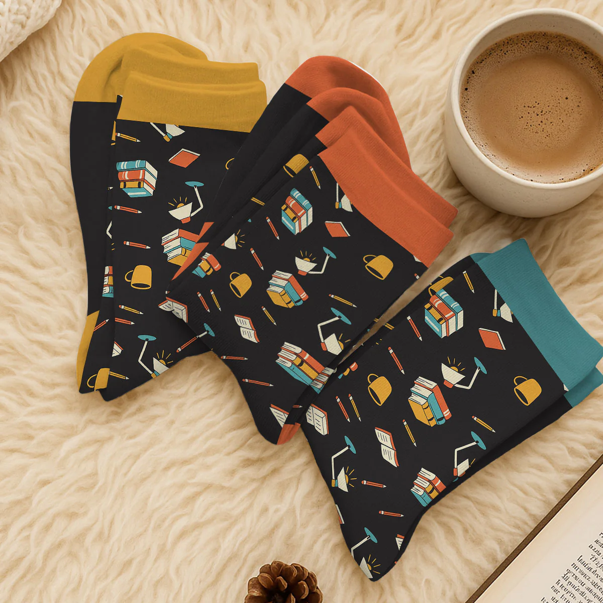 I Am Booked - Personalized Custom Crew Socks - Image 7