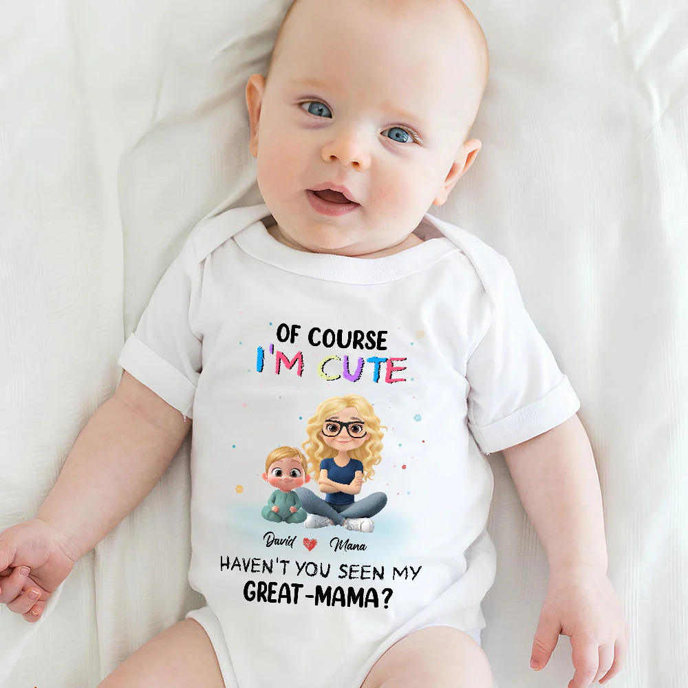 I Am Cute Like My Mommy - Personalized Custom Baby Onesie - Image 3