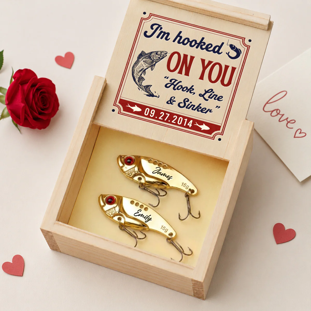 I Am Hooked On You - Personalized Custom Fishing Lure