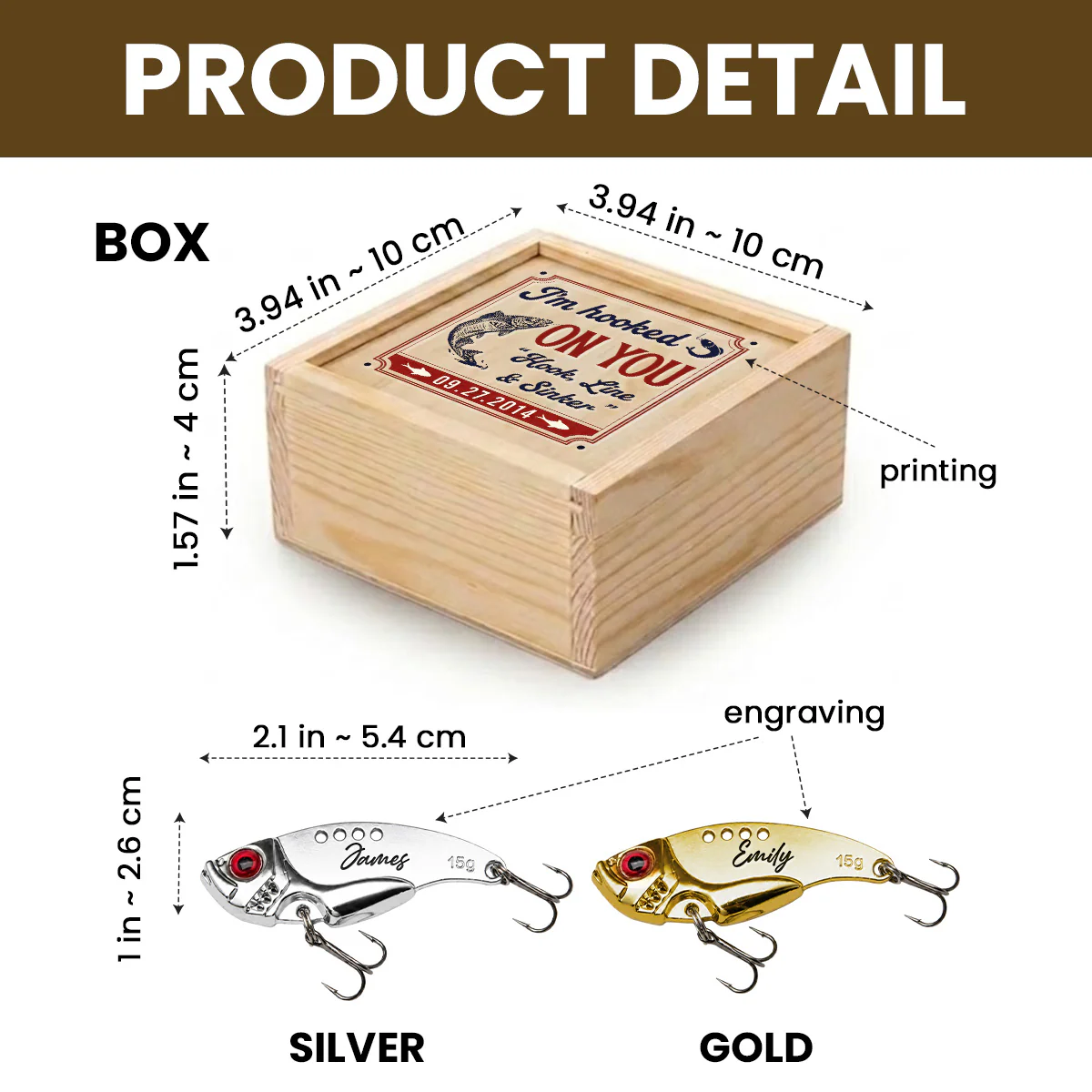 I Am Hooked On You - Personalized Custom Fishing Lure - Image 5