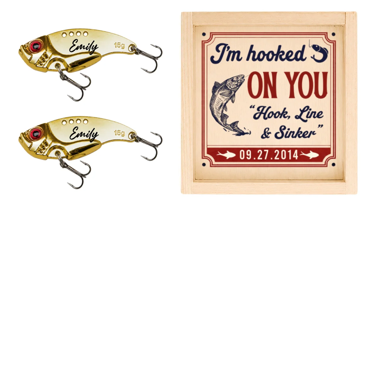 I Am Hooked On You - Personalized Custom Fishing Lure - Image 7