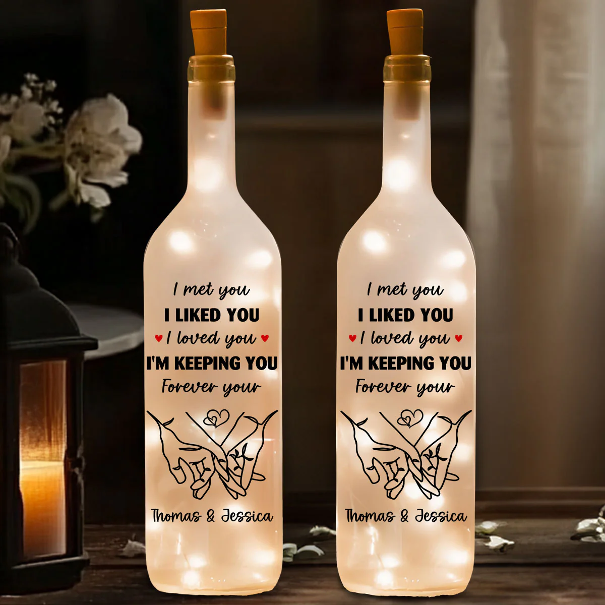 I Am Keeping You - Personalized Custom Bottle Lamp - Image 2