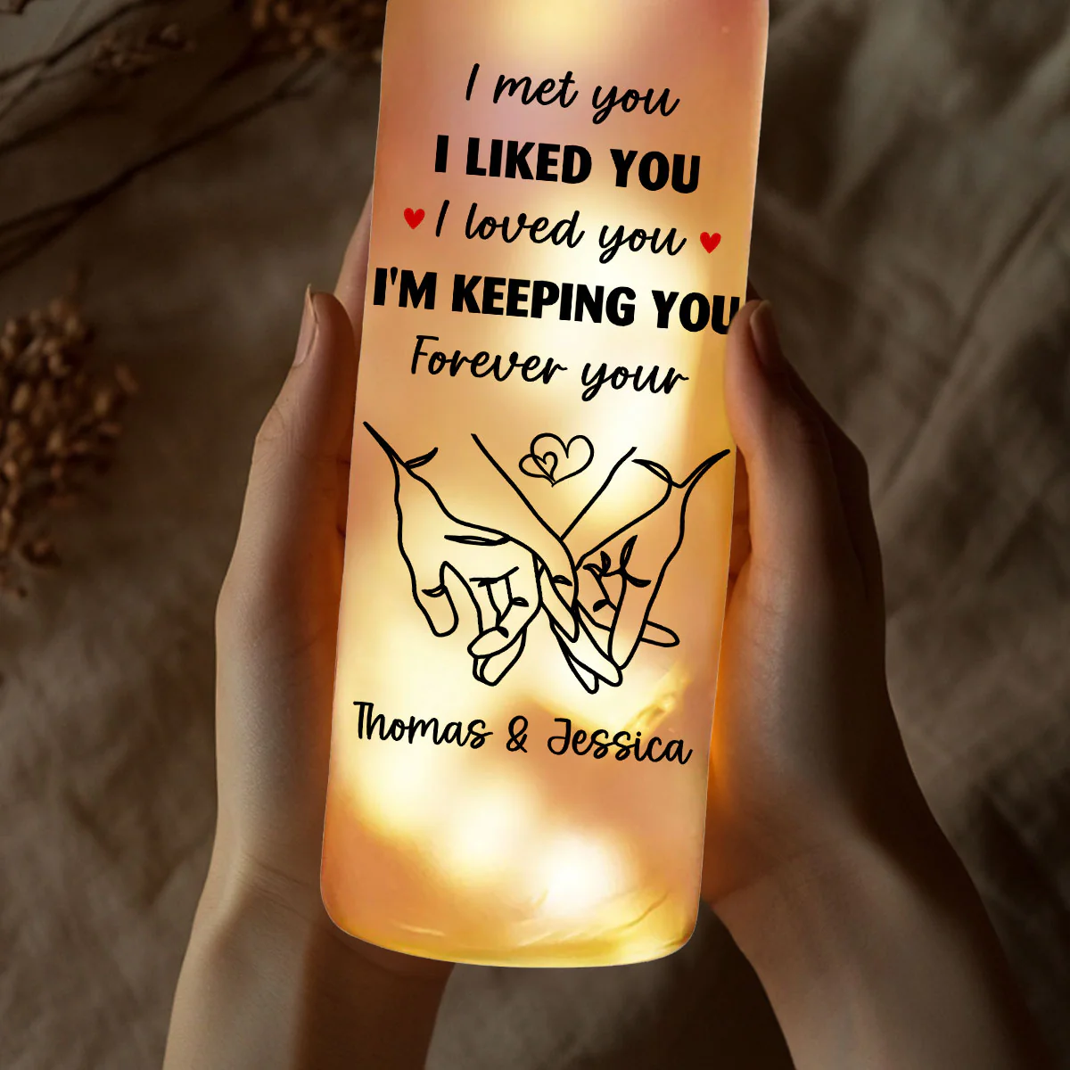 I Am Keeping You - Personalized Custom Bottle Lamp - Image 3