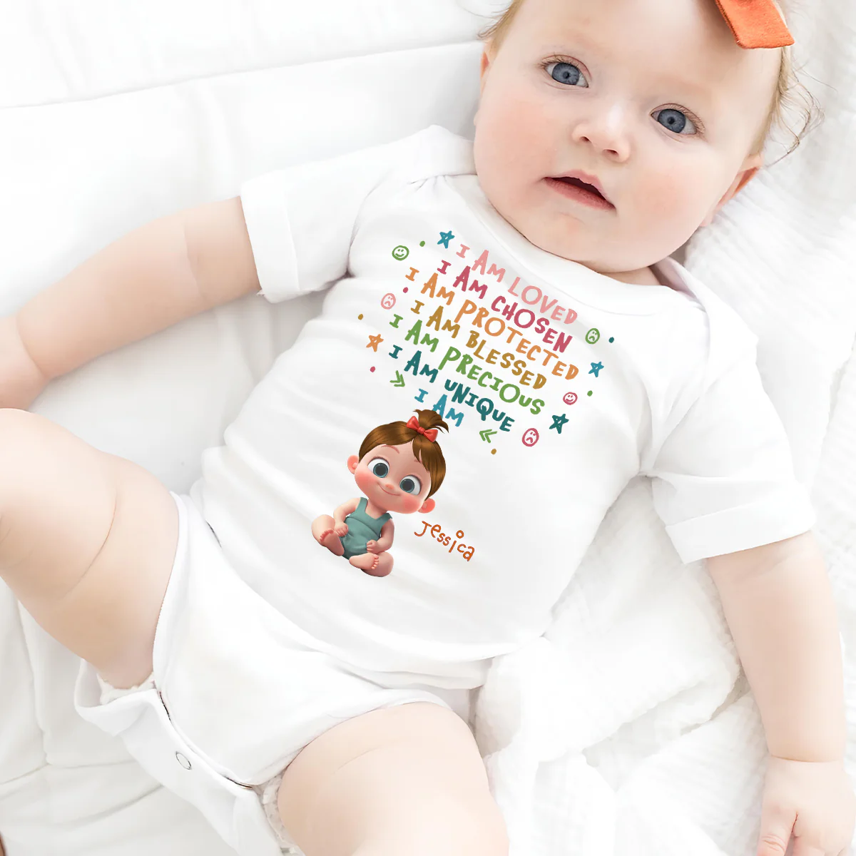 I am Loved - Personalized Custom Baby Onesie - Image 5