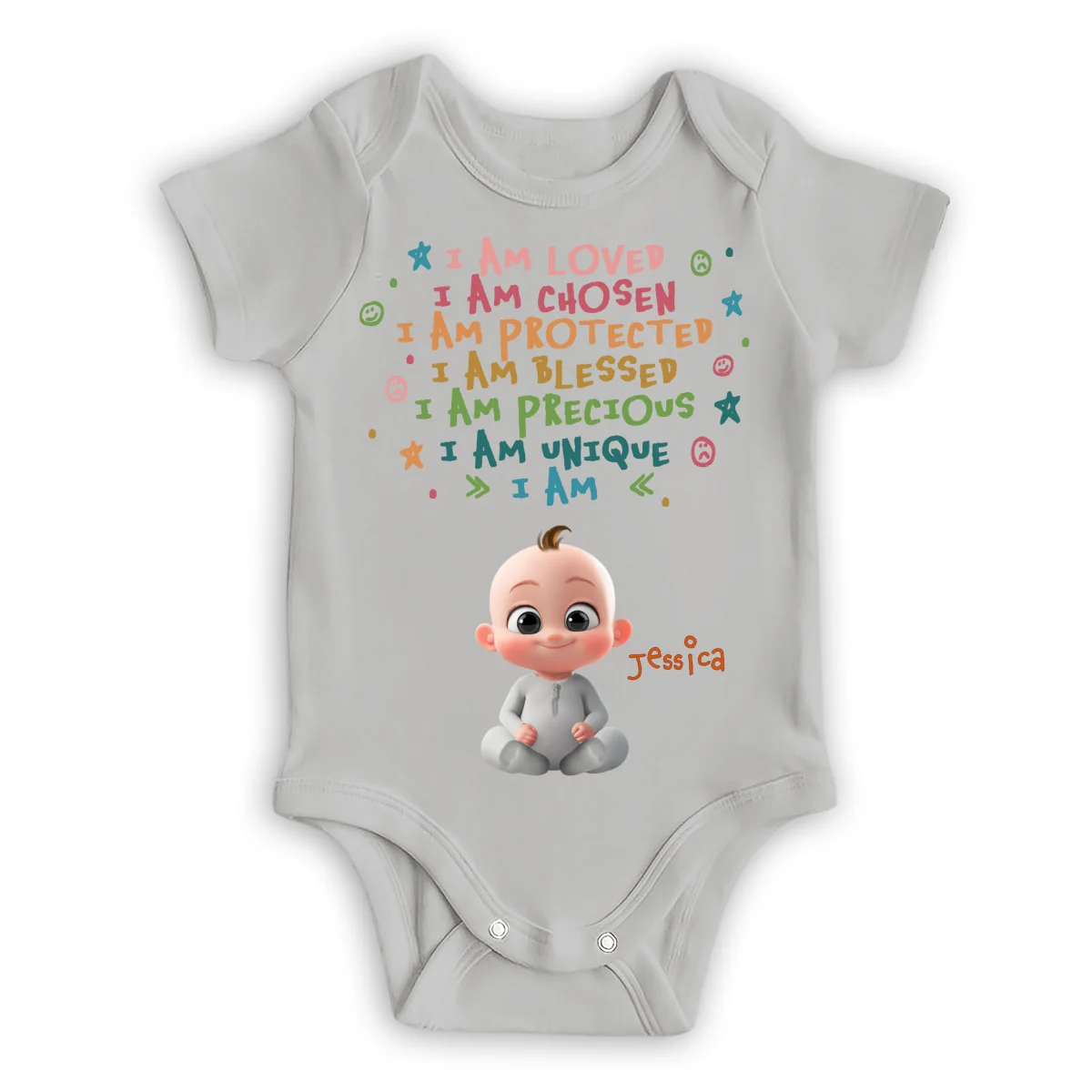 I am Loved - Personalized Custom Baby Onesie - Image 7