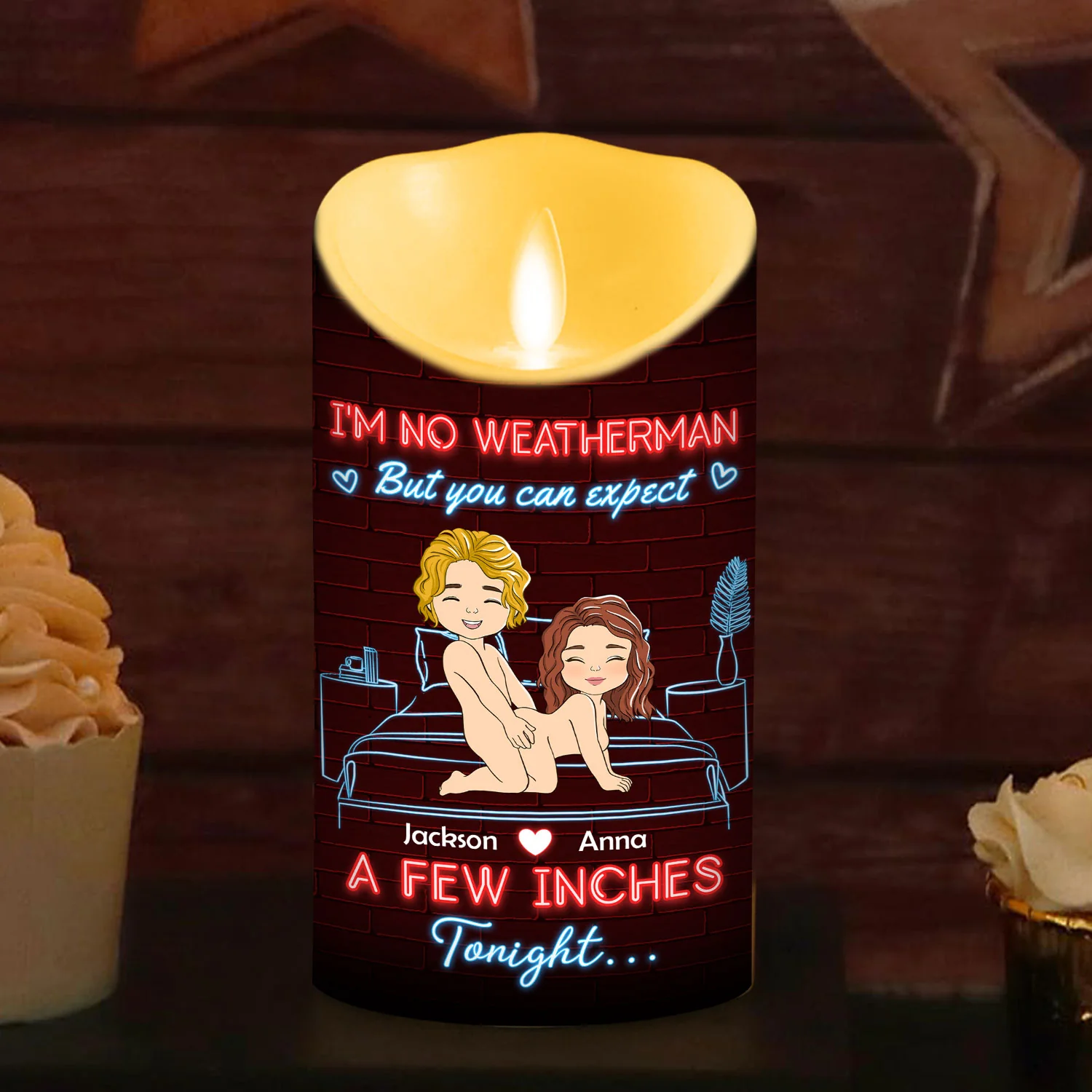 I Am No Weatherman - Personalized Custom LED Candle - Image 3