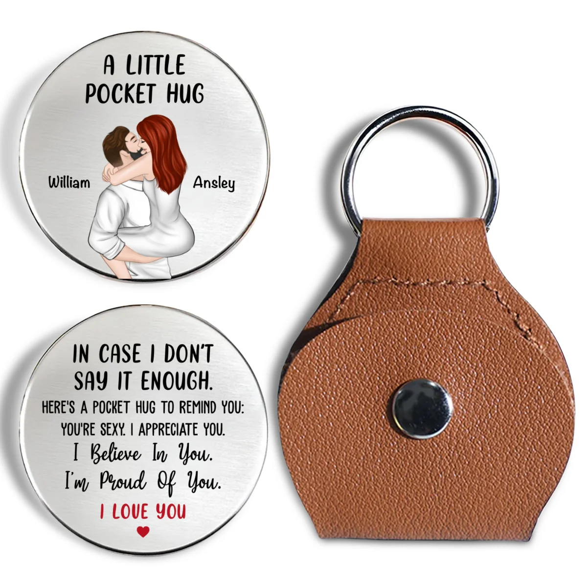 I Am Proud Of You, I Love You - Personalized Custom Pocket Hug - Image 6
