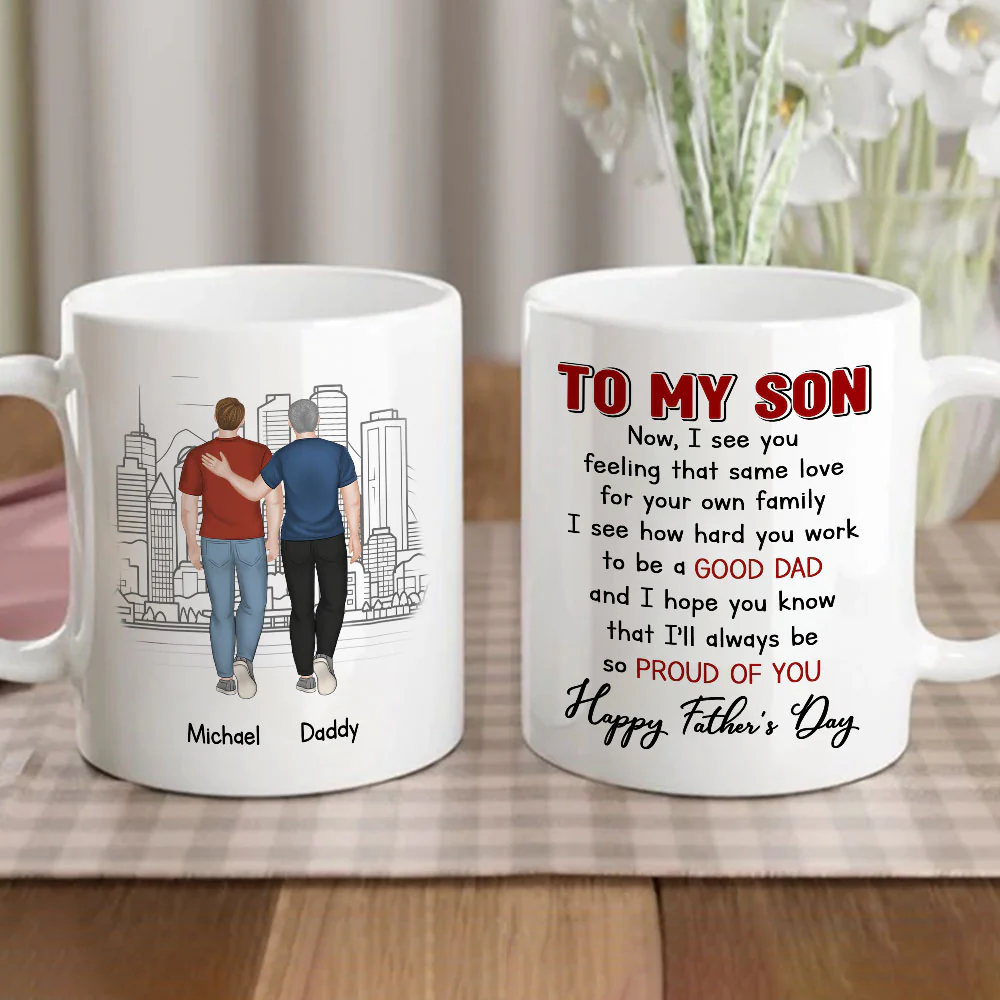 I Am Proud Of You Son - Personalized Custom Coffee Mug - Image 4
