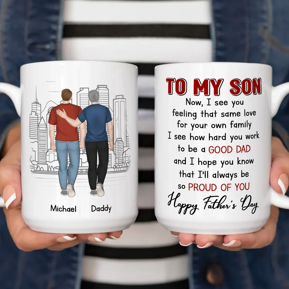 I Am Proud Of You Son - Personalized Custom Coffee Mug - Image 7
