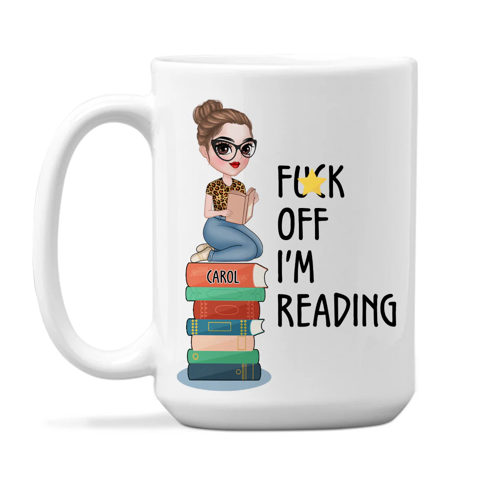 I Am Reading - Personalized Custom Coffee Mug - Image 2