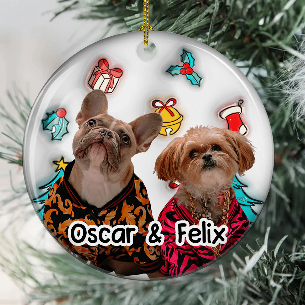 I Am Santa Photo - Personalized Custom 3D Inflated Effect Ceramic Ornament - Image 2
