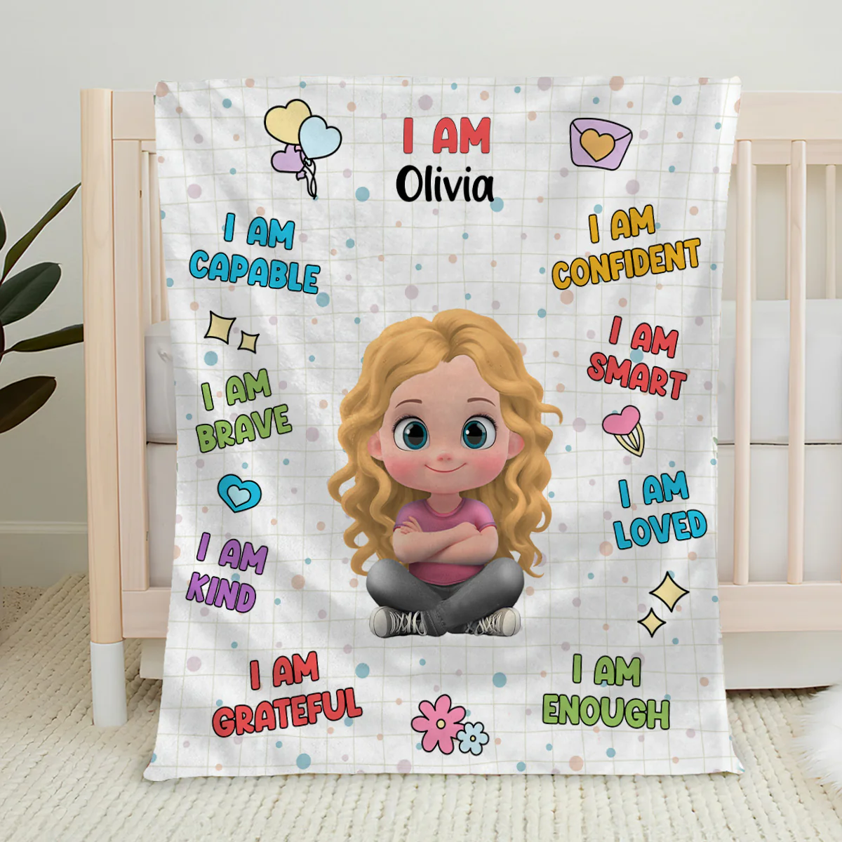 I Am Smart - Personalized Custom Fleece Blanket - Image 4