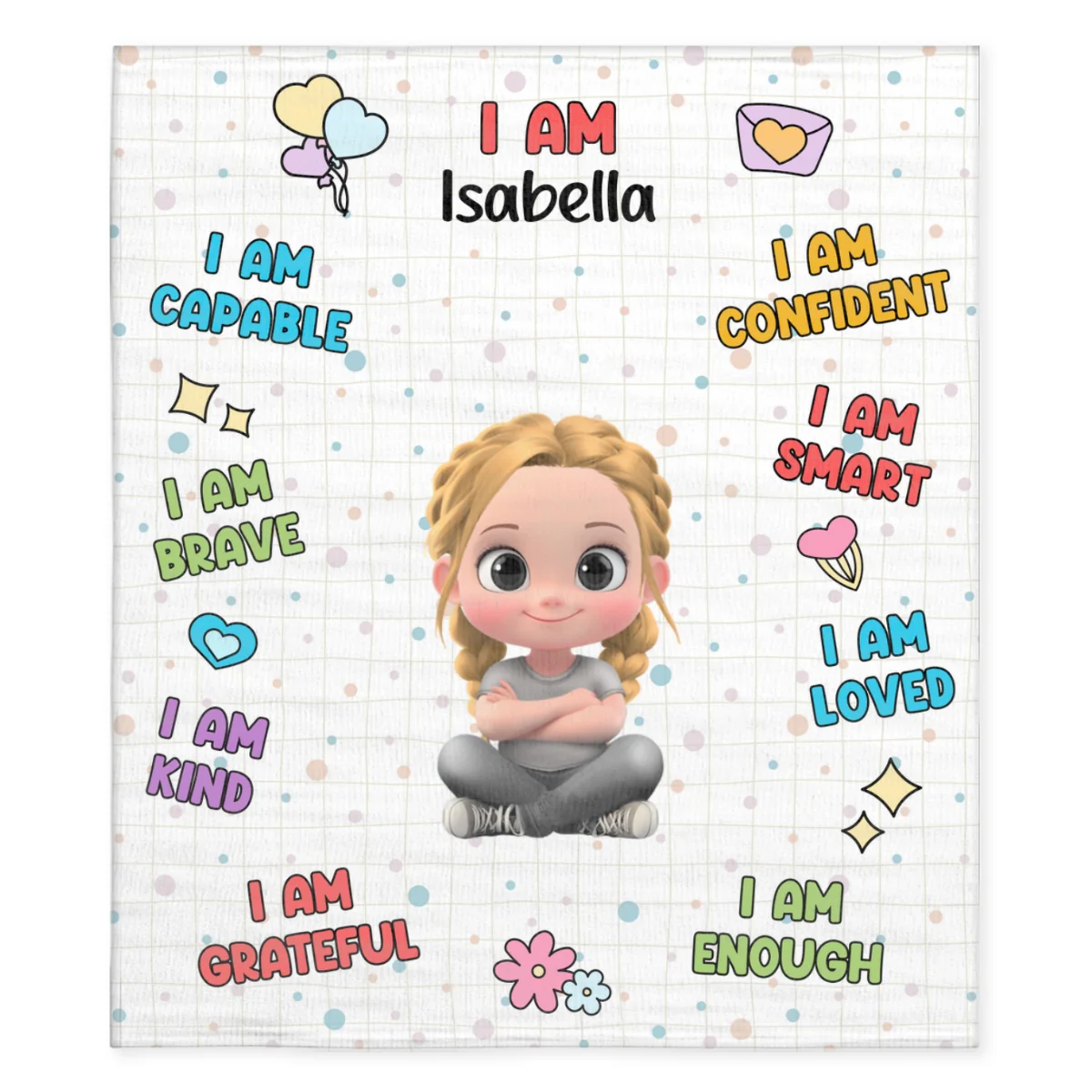 I Am Smart - Personalized Custom Fleece Blanket - Image 7