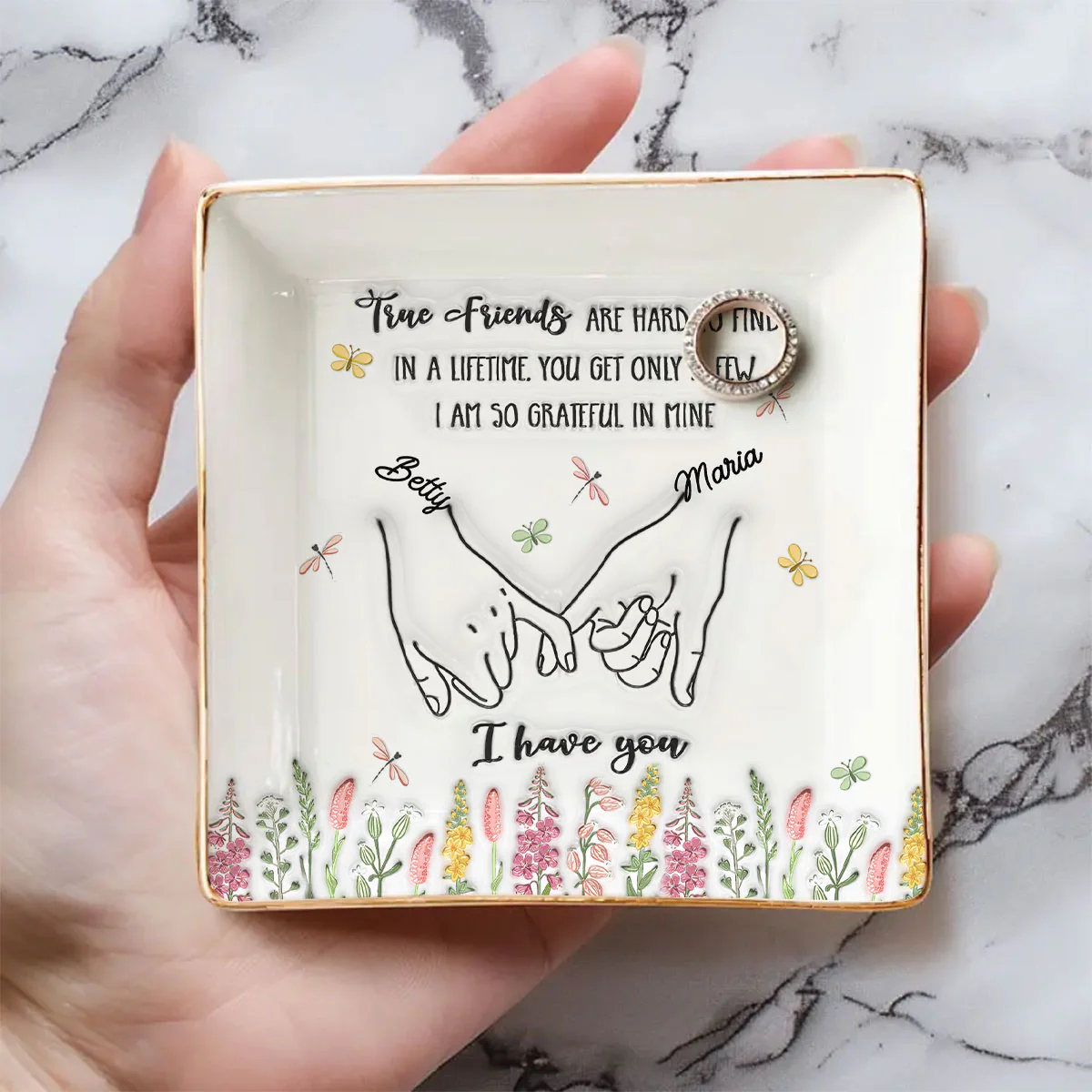 I Am So Grateful - Personalized Custom Jewelry Dish - Image 4