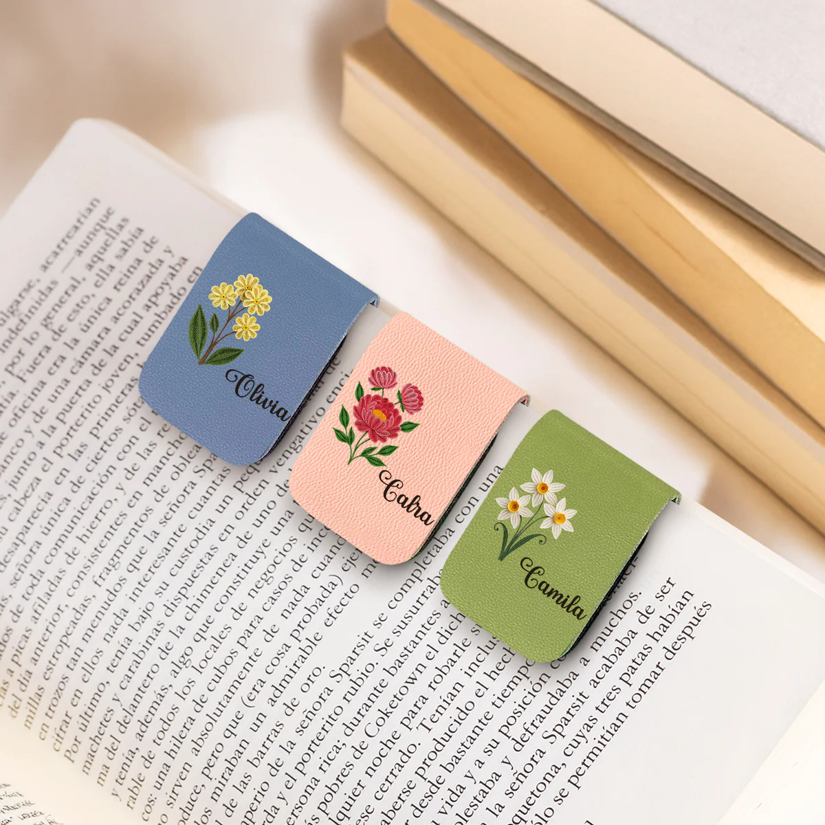 I Am The Flower - Personalized Custom Leather Bookmark - Image 2