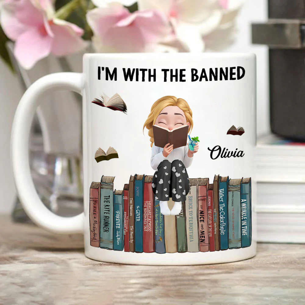 I Am With The Banned - Personalized Custom Coffee Mug - Image 2
