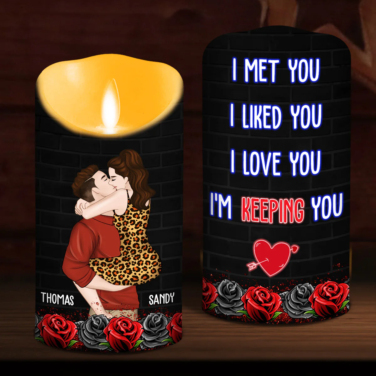 I Am Yours Forever - Personalized Custom LED Candle - Image 2