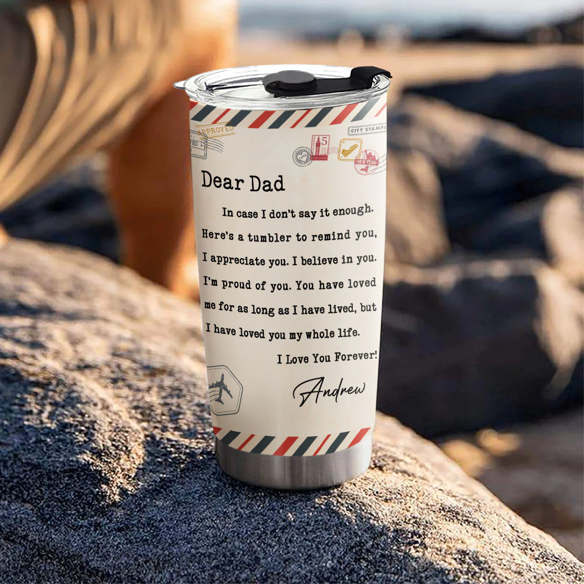 I Appreciate You Dad - Personalized Custom Tumbler - Image 3