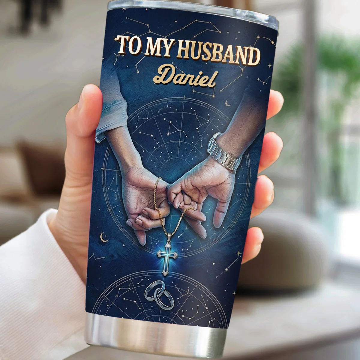 I Choose You My Husband - Personalized Custom 3D Effect Tumbler - Image 2