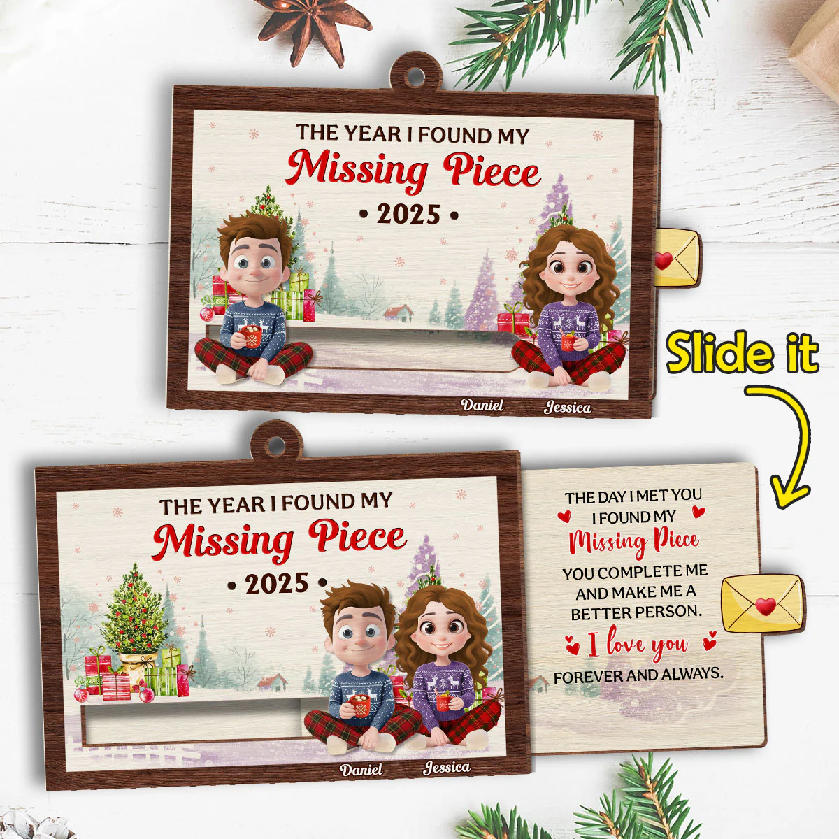 I Found My Love - Personalized Custom Slide Ornament - Image 5