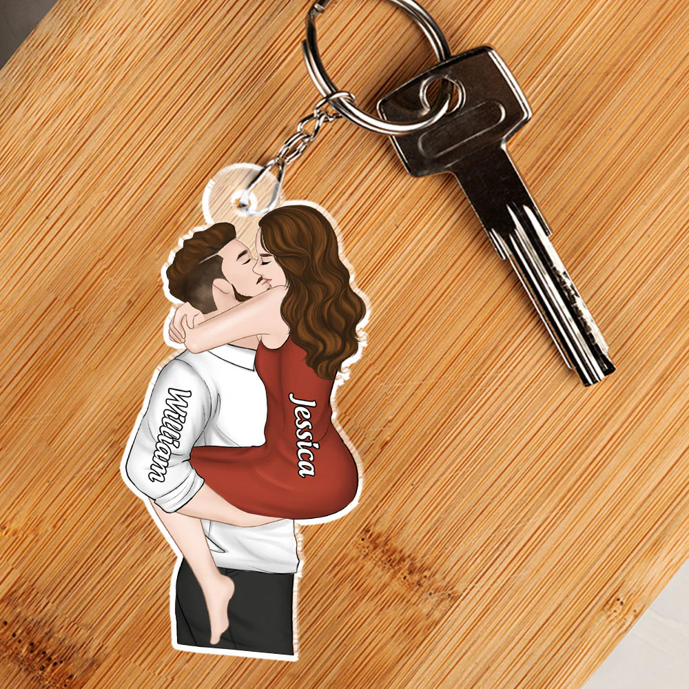 I Found My Missing Piece - Personalized Custom Acrylic Keychain - Image 3