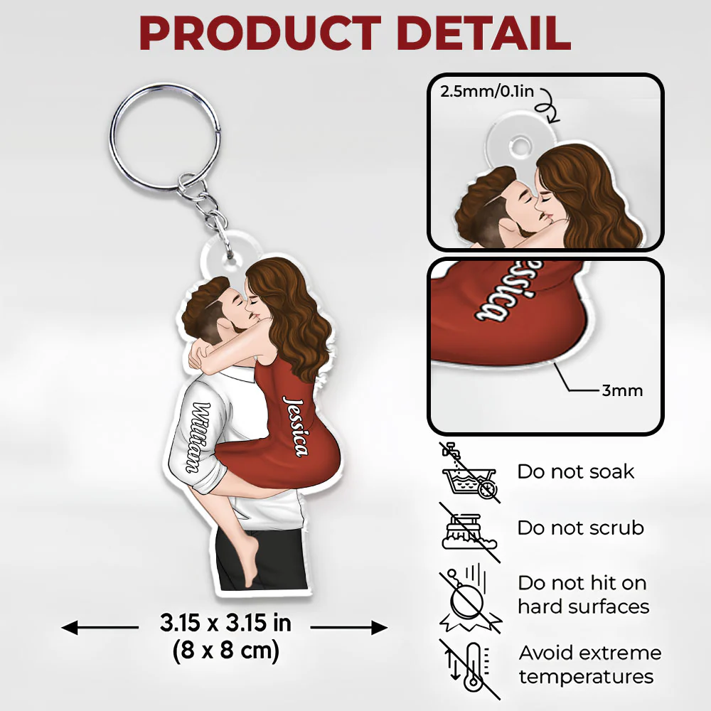 I Found My Missing Piece - Personalized Custom Acrylic Keychain - Image 5