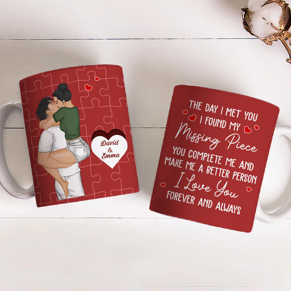 I Found My Missing Piece - Personalized Custom Coffee Mug - Image 2