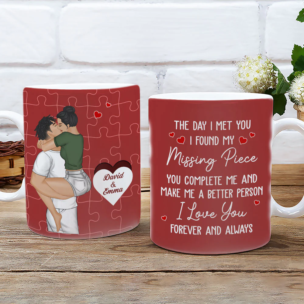 I Found My Missing Piece - Personalized Custom Coffee Mug - Image 3