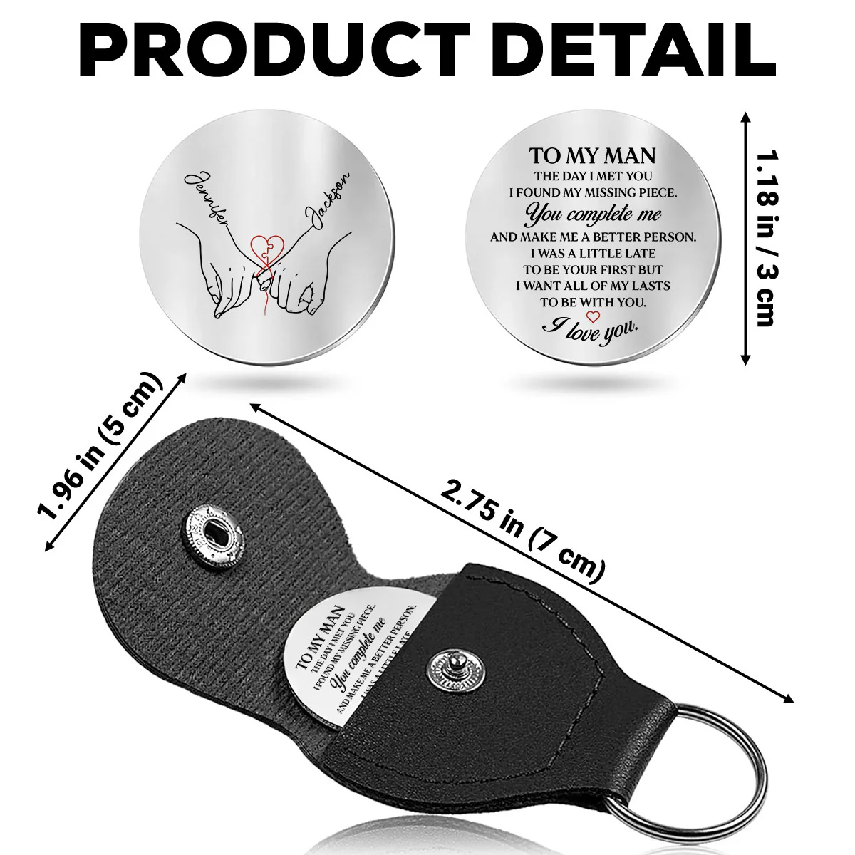 I Found My Missing Piece - Personalized Custom Pocket Hug - Image 5
