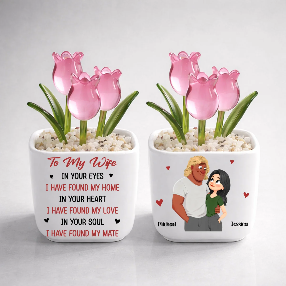 I Found You - Personalized Custom Glass Everlasting Tulips - Image 7