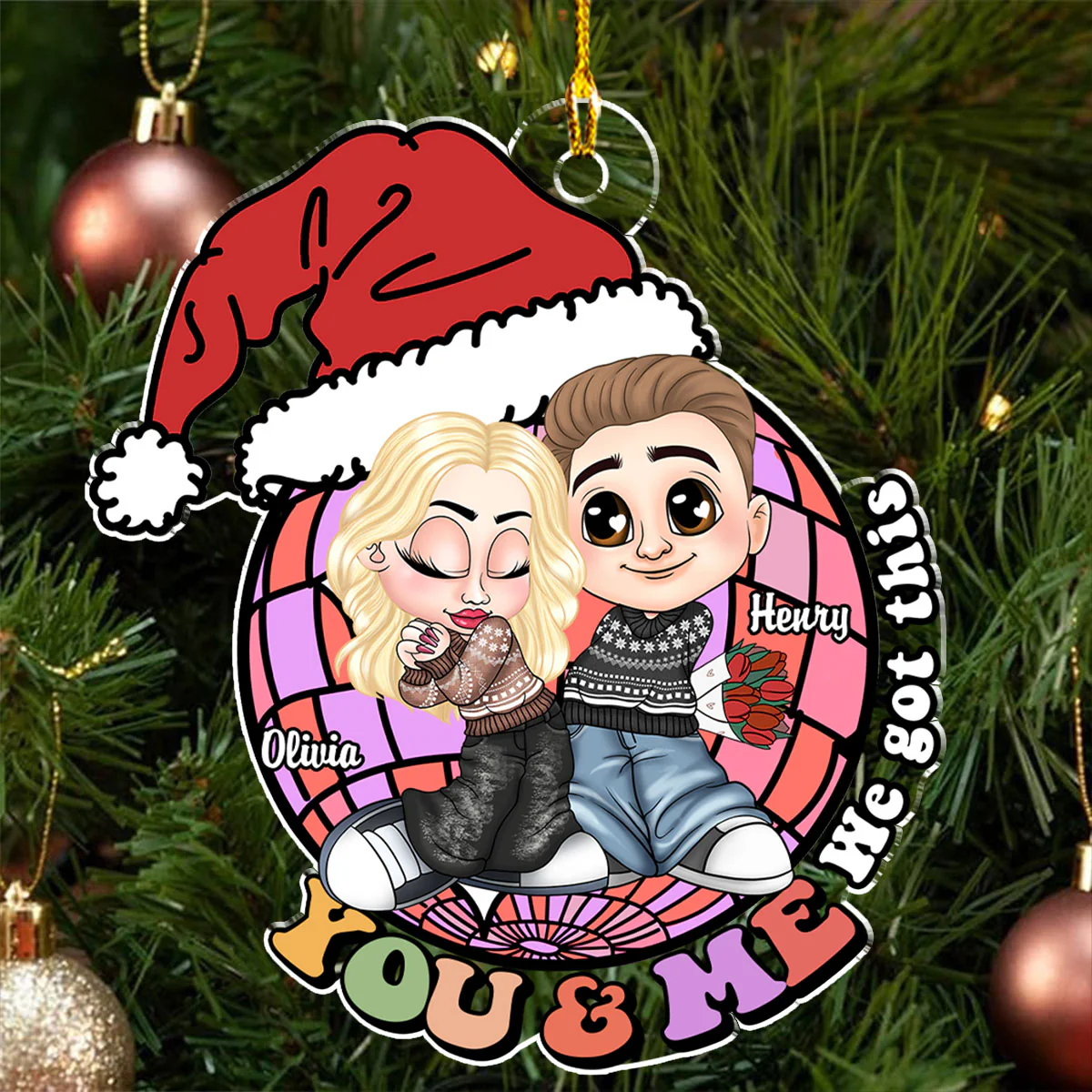 I Got You - Personalized Custom Acrylic Ornament - Image 5