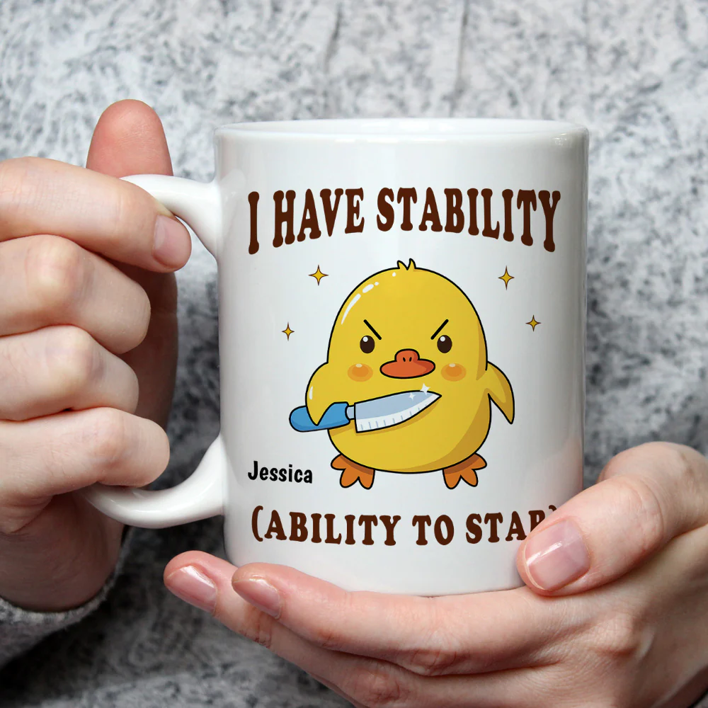 I Have Stability - Personalized Custom Coffee Mug - Image 2