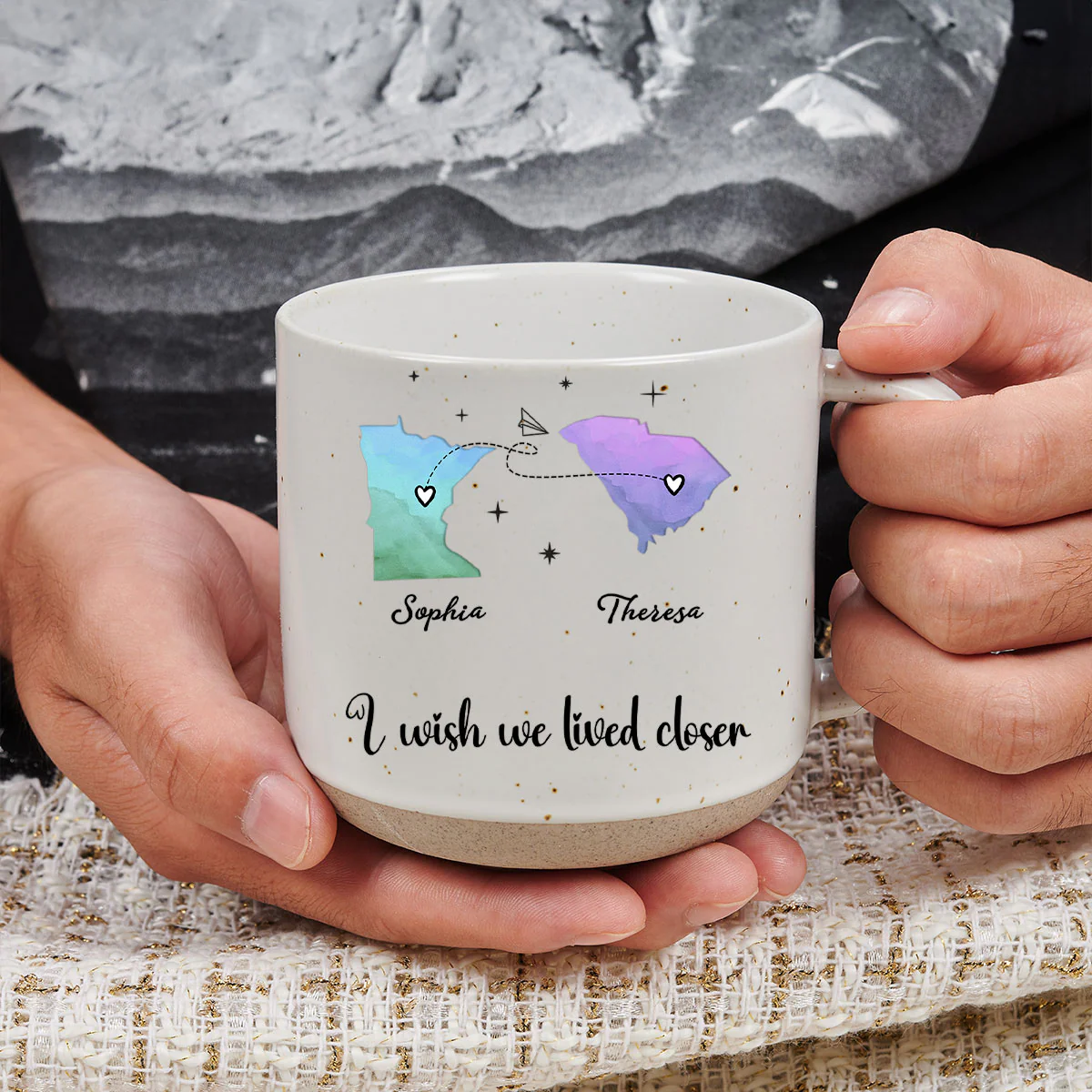 I Hope We Were Neighbors - Personalized Custom Pottery Mug - Image 6