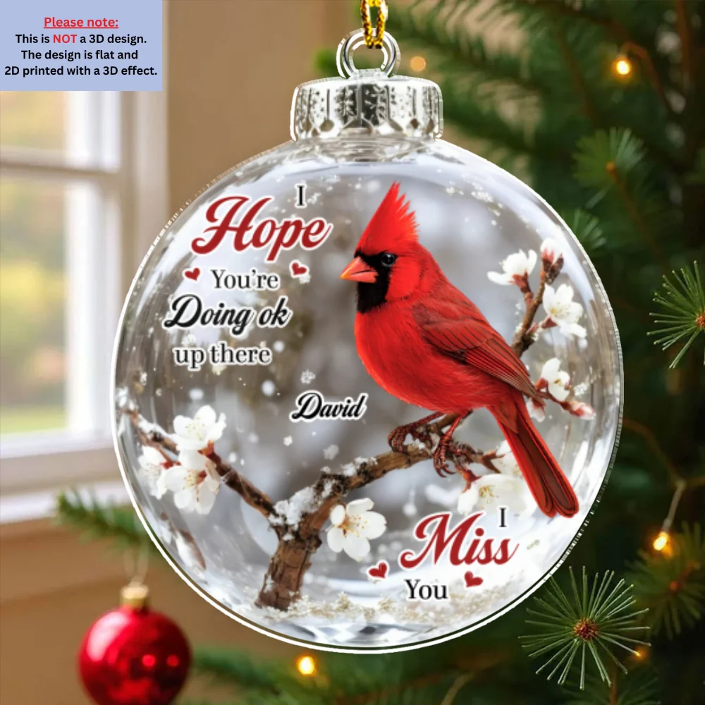 I Hope You Are Doing Okay - Personalized Custom 3D Effect Acrylic Ornament - Image 6