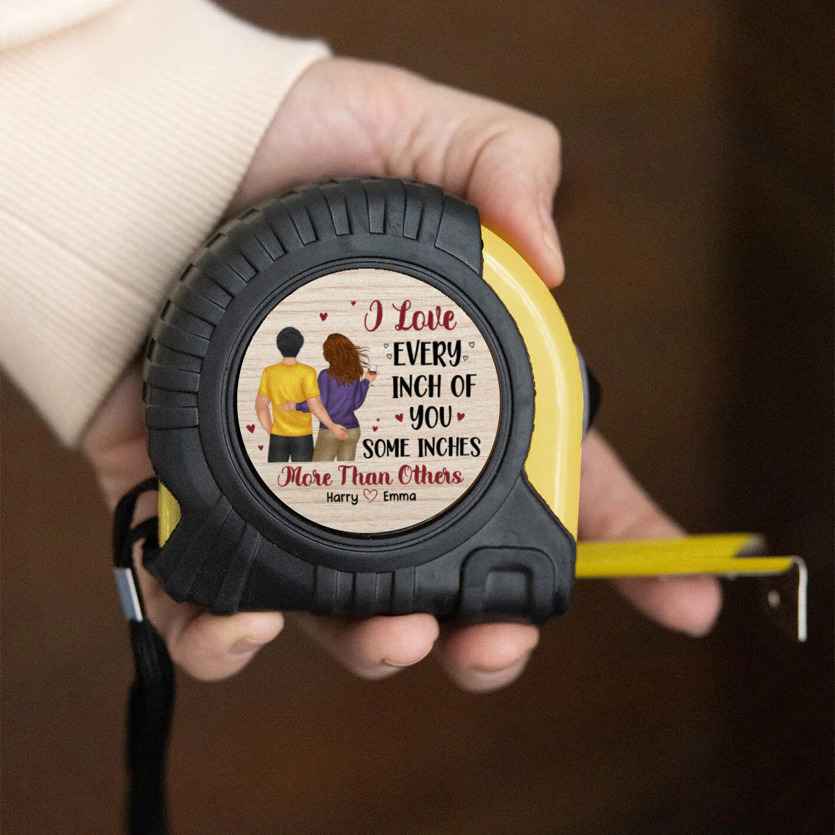 I Love Every Inch Of You Man Man Version - Personalized Custom Tape Measure - Image 4