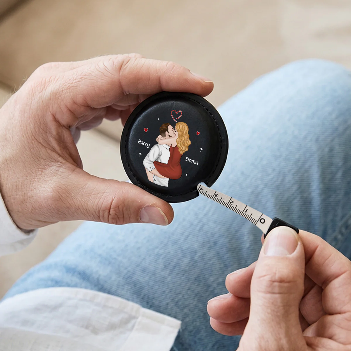 I Love Every Inch Of You - Personalized Custom Leather Tape Measure - Image 2