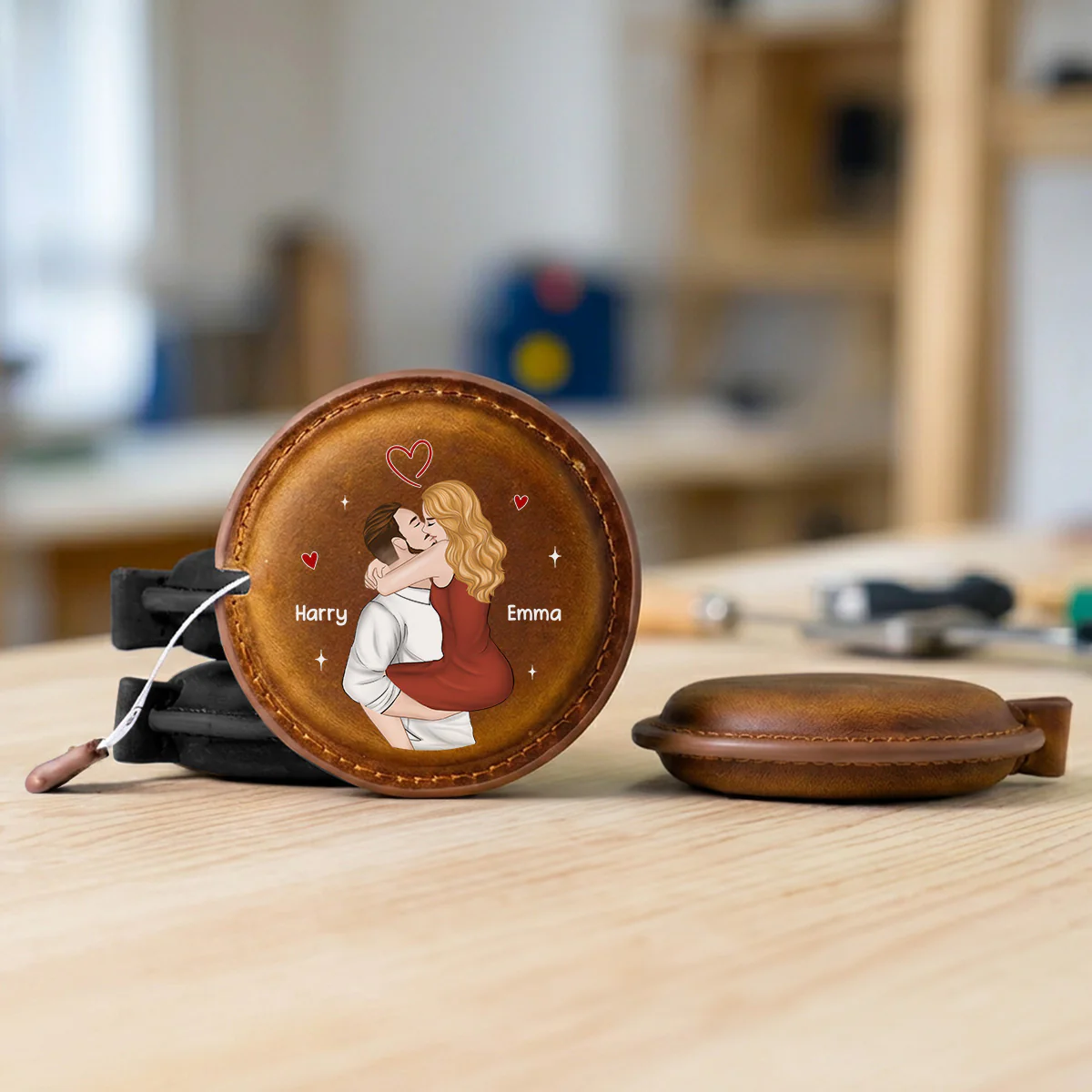 I Love Every Inch Of You - Personalized Custom Leather Tape Measure - Image 7