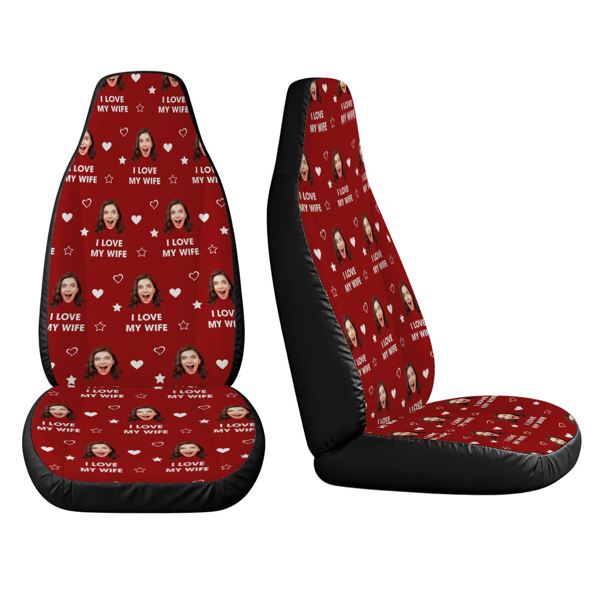 I Love My Lover - Personalized Custom Car Seat Cover - Image 4