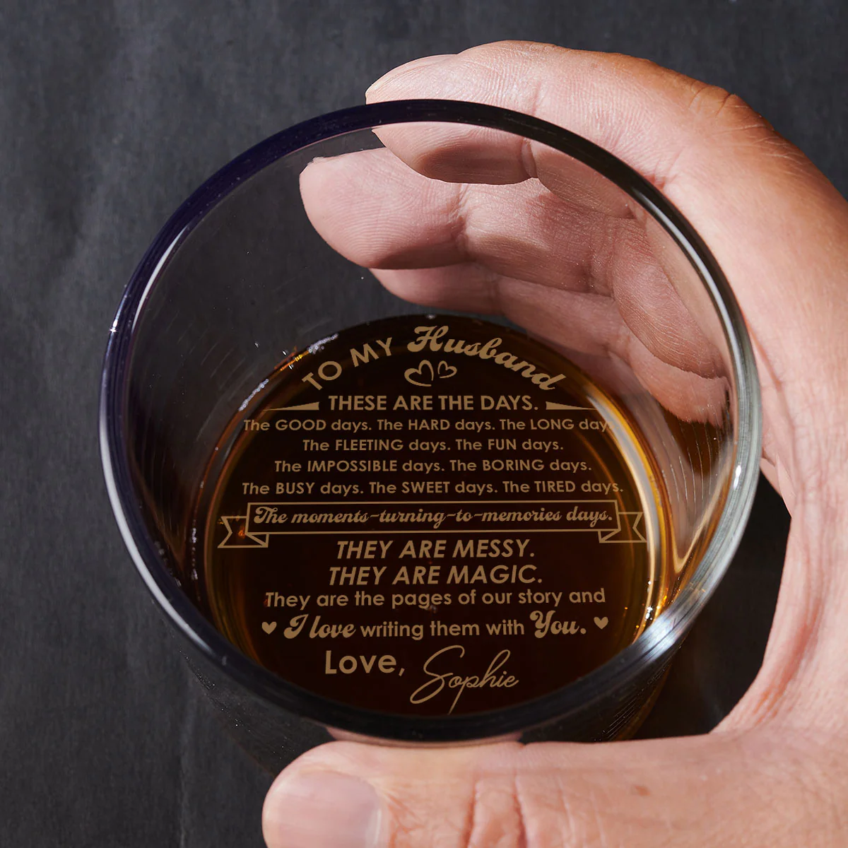 I Love Writing Them With You - Personalized Custom Engraved Whiskey Glass