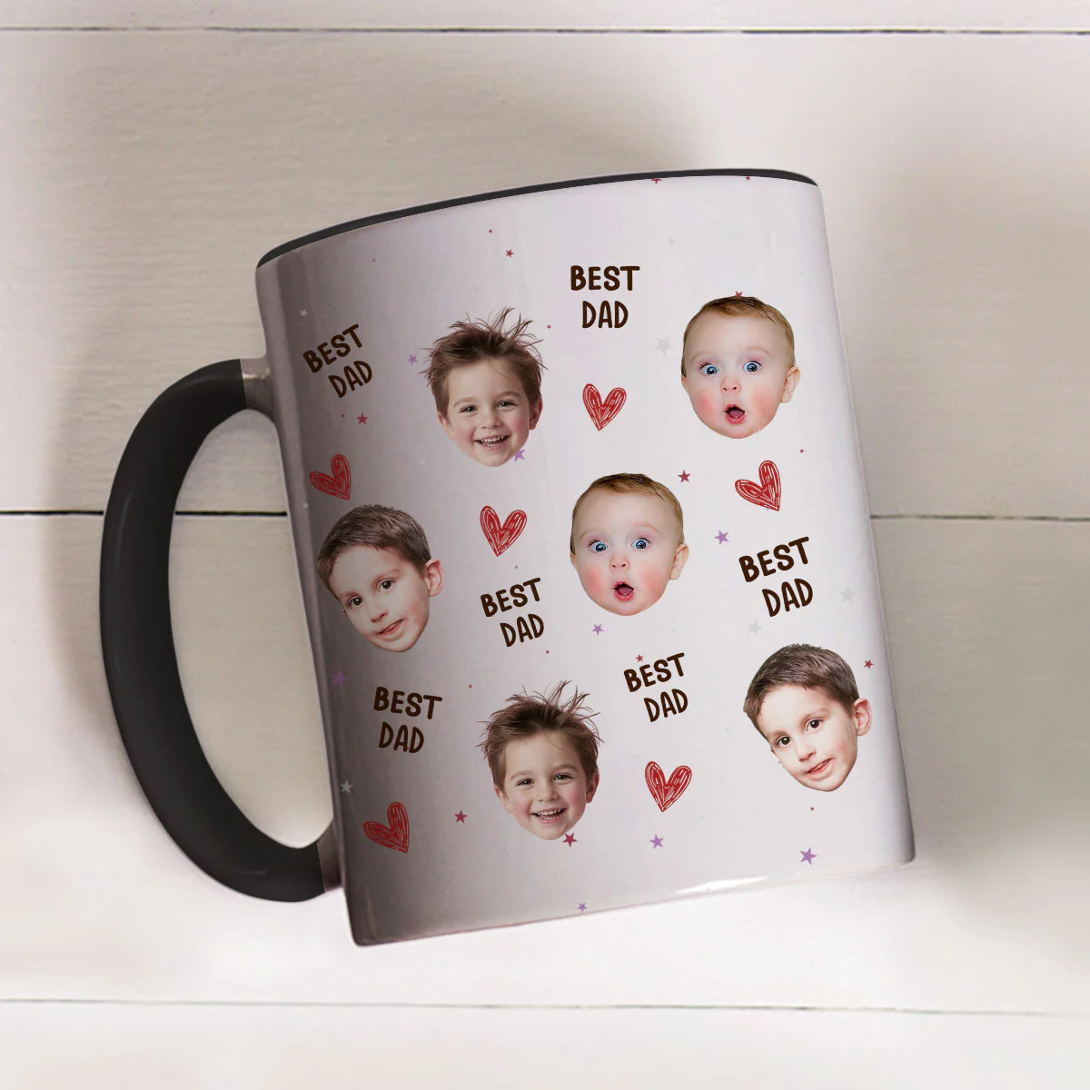 I Love You Dad - Personalized Custom Accent Mug - Image 3